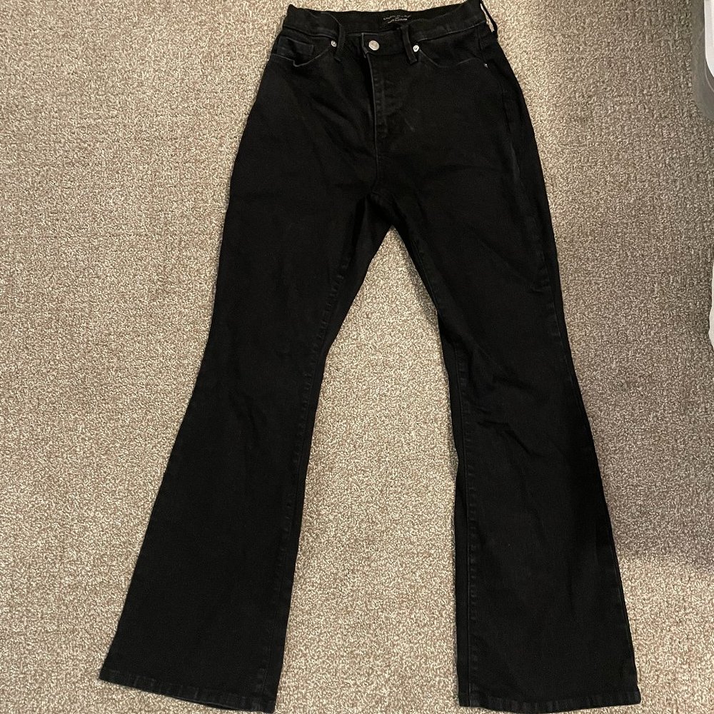 Cute Black Flare Jeans Petite